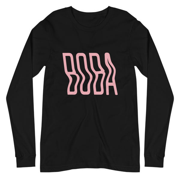 Black XS Distorted Boba Long Sleeve Shirt