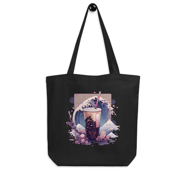 The Great Boba Wave Tote Bag