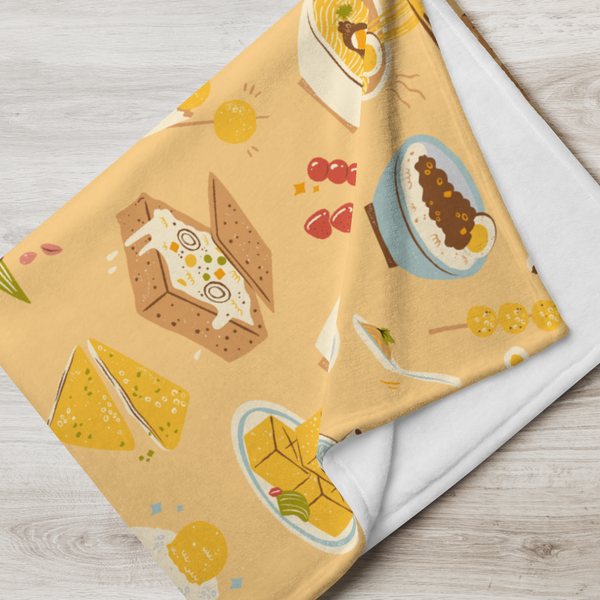 Snacks in Taiwan Throw Blanket (Morning)