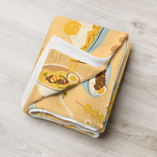 Snacks in Taiwan Throw Blanket (Morning)