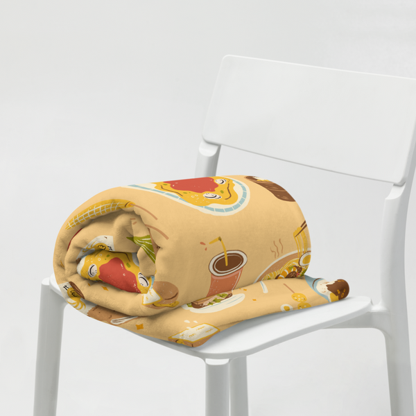 Snacks in Taiwan Throw Blanket (Morning)