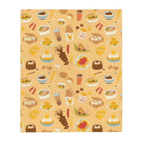 Snacks in Taiwan Throw Blanket (Morning)