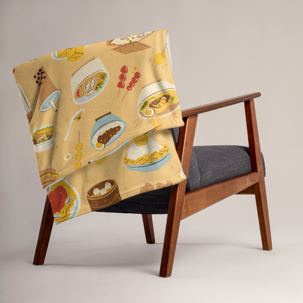 Snacks in Taiwan Throw Blanket (Morning)