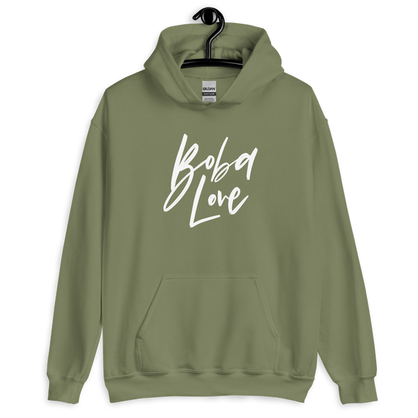 Military Green S Boba Love Hoodie