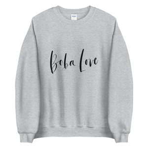 Sport Grey S Boba Love Script Sweatshirt