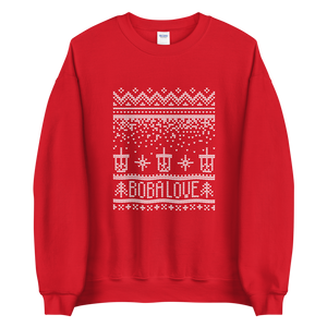 Red S Boba Ugly Christmas Sweater