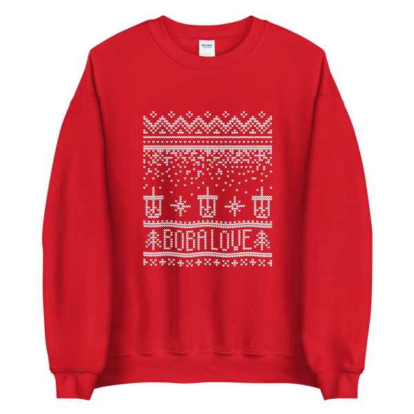 BOBA UGLY CHRISTMAS SWEATER Boba Love Bubble tea apparel
