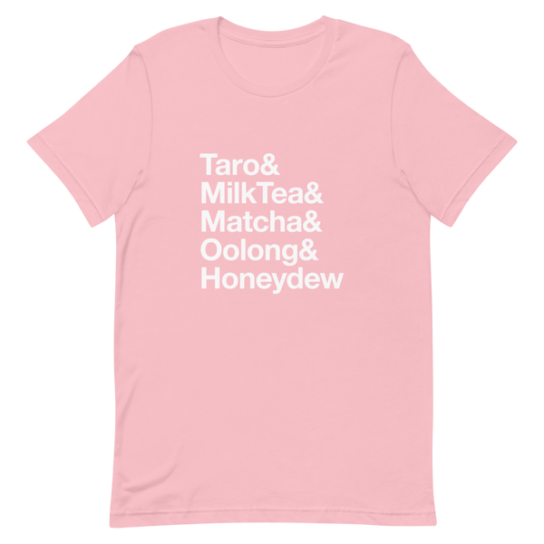 Pink S Bubble Tea Flavors Shirt
