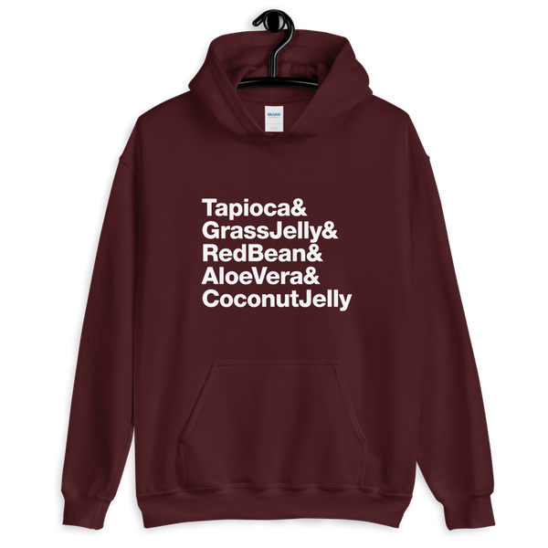 Maroon S Bubble Tea Toppings Hoodie