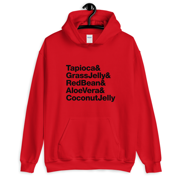 Red S Bubble Tea Toppings Hoodie
