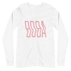 White XS Distorted Boba Long Sleeve Shirt