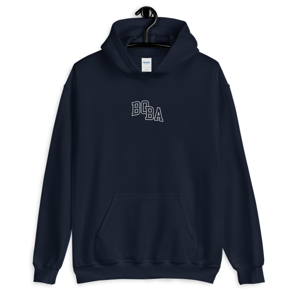 Navy S Embroidered College Letters Hoodie