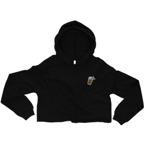  Embroidered Icon Crop Hoodie