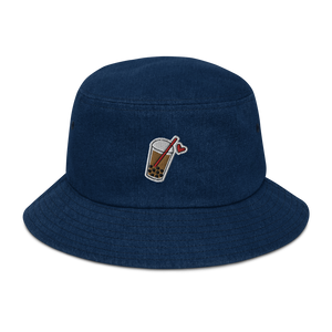  Embroidered Icon Denim Bucket Hat