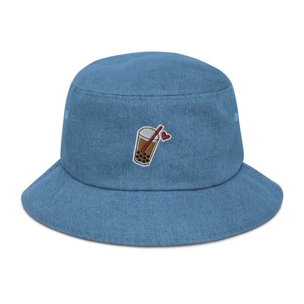  Embroidered Icon Denim Bucket Hat