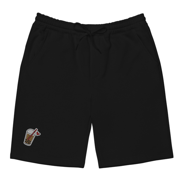 Black S Embroidered Icon Fleece Shorts