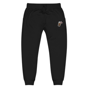 Black XS Embroidered Icon Fleece Sweatpants