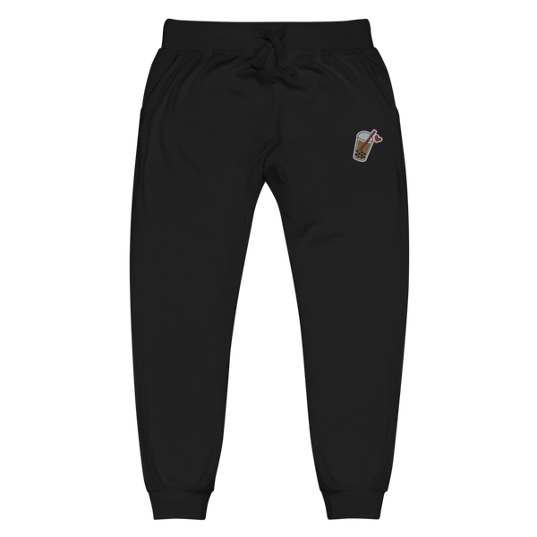 Black XS Embroidered Icon Fleece Sweatpants
