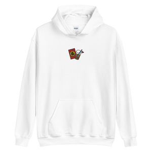 White S Embroidered Lunar New Year Boba Hoodie