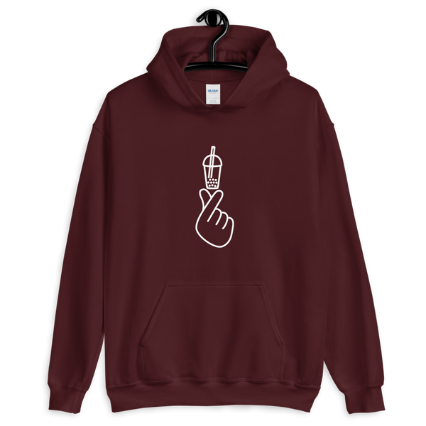 Maroon S I Love Bubble Tea Hoodie