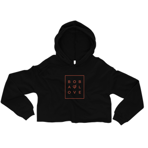  Letter Grid Crop Hoodie