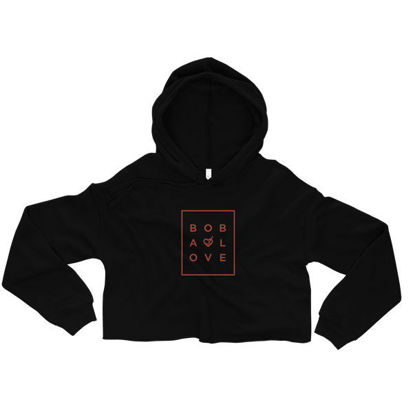  Letter Grid Crop Hoodie