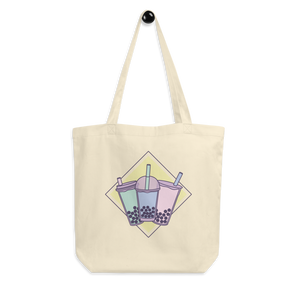 Soft Cream Pastel Boba Trio Tote Bag