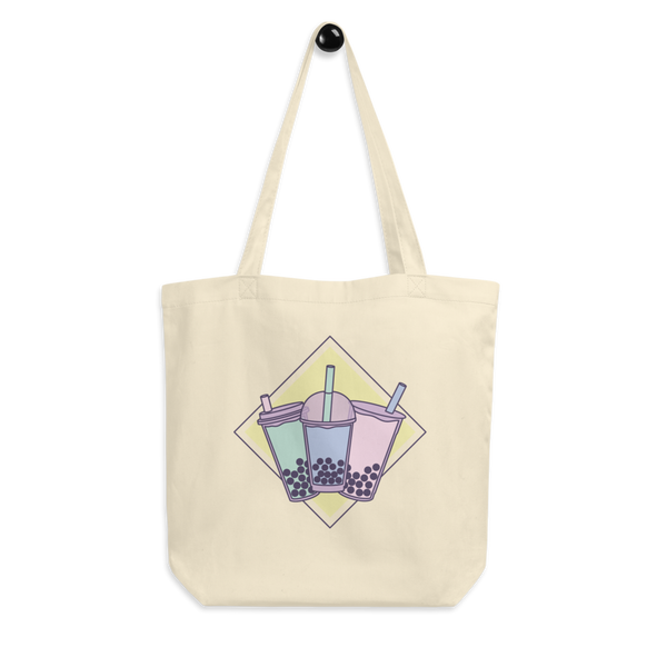 Soft Cream Pastel Boba Trio Tote Bag