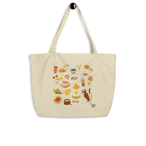 Oyster Snacks in Taiwan Large Tote Bag