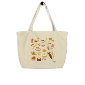 Soft Cream Snacks in Taiwan Large Tote Bag