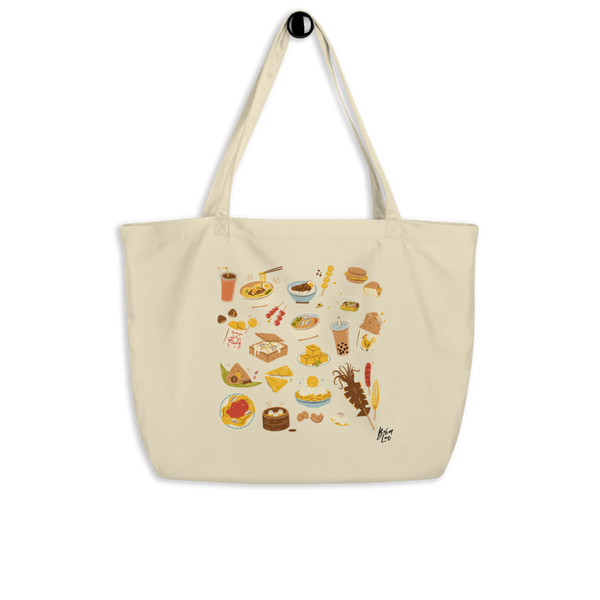 Soft Cream Snacks in Taiwan Large Tote Bag