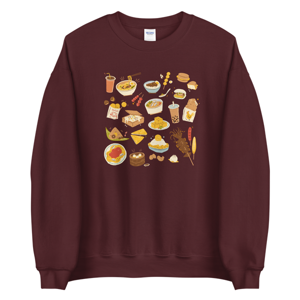 Maroon S Snacks in Taiwan Sweatshirt