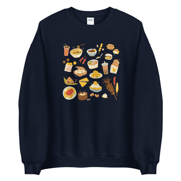 Navy S Snacks in Taiwan Sweatshirt