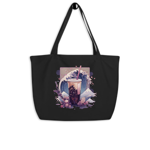  The Great Boba Wave Large Tote Bag